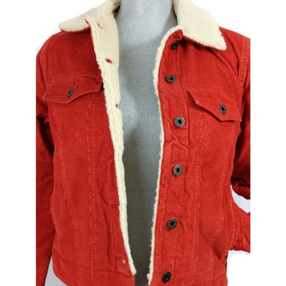 LL Bean Sherpa Lined Jacket Womens XS Corduroy - Picture 3 of 12